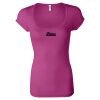 Women's Sheer Mini Rib Scoopneck Tee Thumbnail