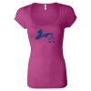 Women's Sheer Mini Rib Scoopneck Tee Thumbnail