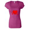 Women's Sheer Mini Rib Scoopneck Tee Thumbnail