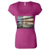 Women's Sheer Mini Rib Scoopneck Tee Thumbnail