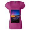 Women's Sheer Mini Rib Scoopneck Tee Thumbnail