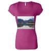 Women's Sheer Mini Rib Scoopneck Tee Thumbnail