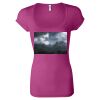 Women's Sheer Mini Rib Scoopneck Tee Thumbnail