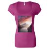 Women's Sheer Mini Rib Scoopneck Tee Thumbnail