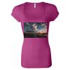 Women's Sheer Mini Rib Scoopneck Tee Thumbnail