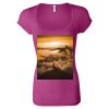 Women's Sheer Mini Rib Scoopneck Tee Thumbnail