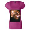 Women's Sheer Mini Rib Scoopneck Tee Thumbnail