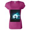 Women's Sheer Mini Rib Scoopneck Tee Thumbnail