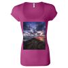 Women's Sheer Mini Rib Scoopneck Tee Thumbnail