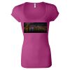 Women's Sheer Mini Rib Scoopneck Tee Thumbnail