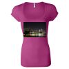 Women's Sheer Mini Rib Scoopneck Tee Thumbnail