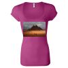 Women's Sheer Mini Rib Scoopneck Tee Thumbnail