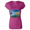 Women's Sheer Mini Rib Scoopneck Tee Thumbnail