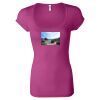 Women's Sheer Mini Rib Scoopneck Tee Thumbnail