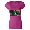 Women's Sheer Mini Rib Scoopneck Tee Thumbnail