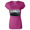 Women's Sheer Mini Rib Scoopneck Tee Thumbnail