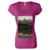 Women's Sheer Mini Rib Scoopneck Tee Thumbnail