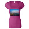 Women's Sheer Mini Rib Scoopneck Tee Thumbnail