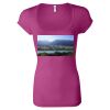 Women's Sheer Mini Rib Scoopneck Tee Thumbnail