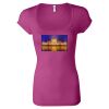 Women's Sheer Mini Rib Scoopneck Tee Thumbnail