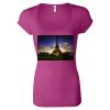 Women's Sheer Mini Rib Scoopneck Tee Thumbnail