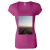 Women's Sheer Mini Rib Scoopneck Tee Thumbnail