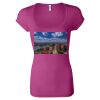 Women's Sheer Mini Rib Scoopneck Tee Thumbnail