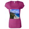 Women's Sheer Mini Rib Scoopneck Tee Thumbnail