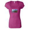 Women's Sheer Mini Rib Scoopneck Tee Thumbnail