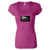 Women's Sheer Mini Rib Scoopneck Tee Thumbnail