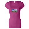 Women's Sheer Mini Rib Scoopneck Tee Thumbnail