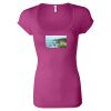 Women's Sheer Mini Rib Scoopneck Tee Thumbnail