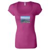 Women's Sheer Mini Rib Scoopneck Tee Thumbnail