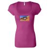 Women's Sheer Mini Rib Scoopneck Tee Thumbnail