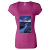 Women's Sheer Mini Rib Scoopneck Tee Thumbnail