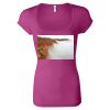 Women's Sheer Mini Rib Scoopneck Tee Thumbnail