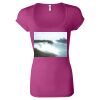 Women's Sheer Mini Rib Scoopneck Tee Thumbnail