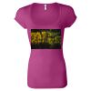 Women's Sheer Mini Rib Scoopneck Tee Thumbnail