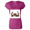 Women's Sheer Mini Rib Scoopneck Tee Thumbnail