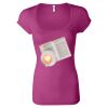 Women's Sheer Mini Rib Scoopneck Tee Thumbnail