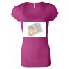 Women's Sheer Mini Rib Scoopneck Tee Thumbnail